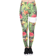 Jungle Flower Print Cropped Pants