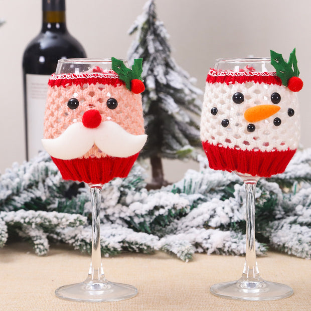 New Products In Stock Christmas Wool Wine Cup Cover