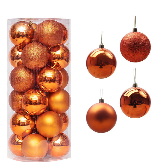 Christmas Ball Plastic Pendant Colorful Ball 3 Cm4cm6cm8CM Christmas Product Wholesale