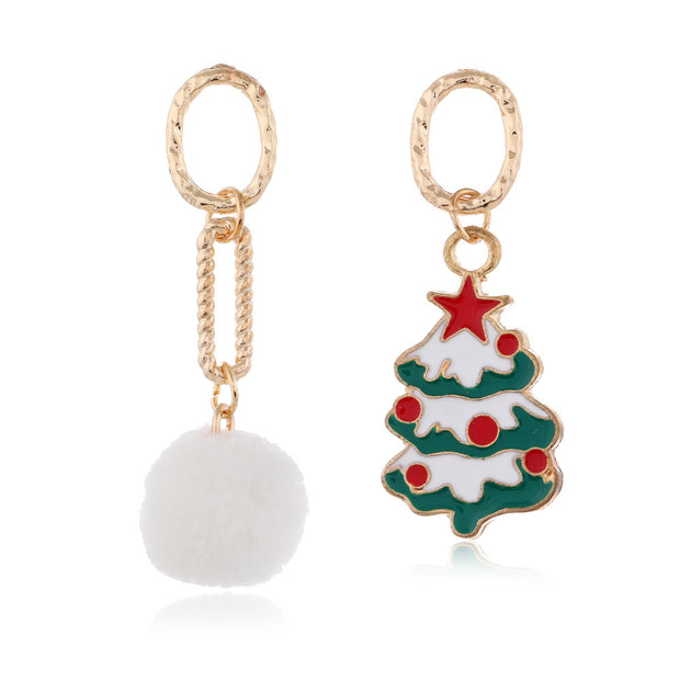 European And American Christmas New Products Earrings Creative Christmas Snowflake