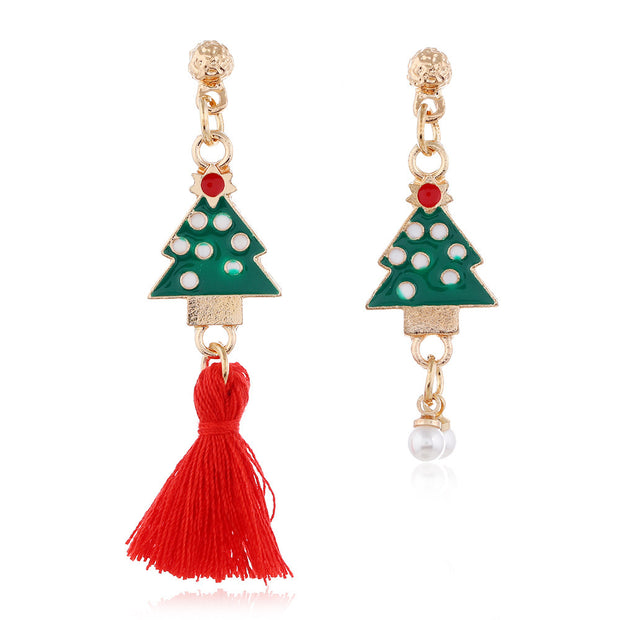 European And American Christmas New Products Earrings Creative Christmas Snowflake