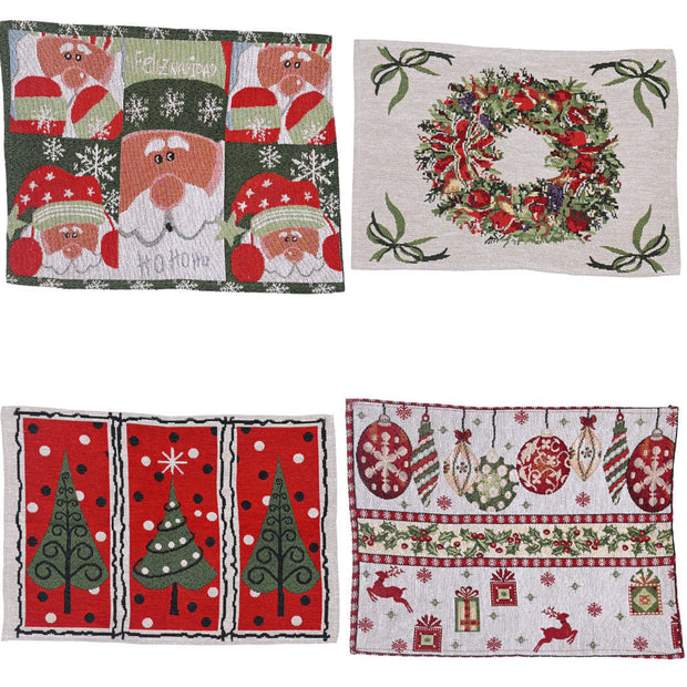 Christmas Home Decoration Products Knitted Cloth Placemats