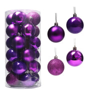 Christmas Ball Plastic Pendant Colorful Ball 3 Cm4cm6cm8CM Christmas Product Wholesale