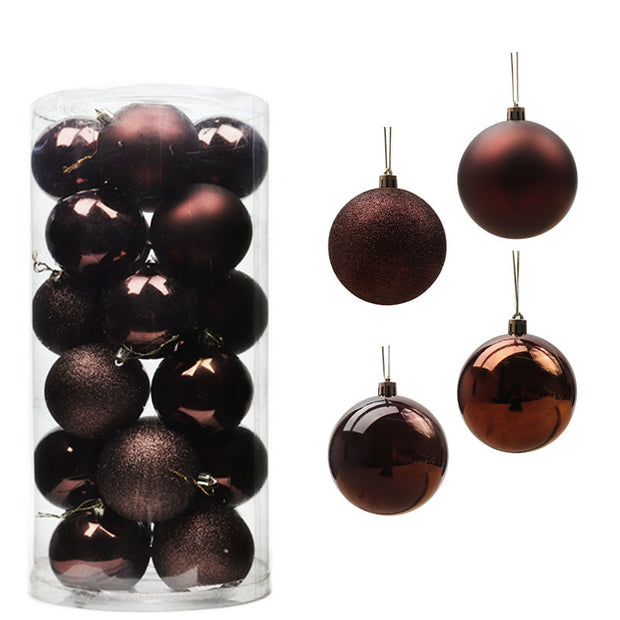 Christmas Ball Plastic Pendant Colorful Ball 3 Cm4cm6cm8CM Christmas Product Wholesale