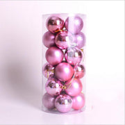 Christmas Ball Plastic Pendant Colorful Ball 3 Cm4cm6cm8CM Christmas Product Wholesale